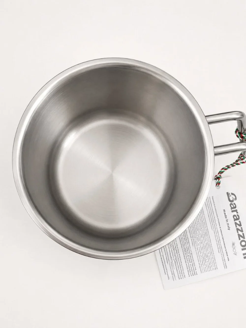 Barazzoni 18/10 Stainless Steel Milk Pan Made in Italy Kitchen Cooking Pot